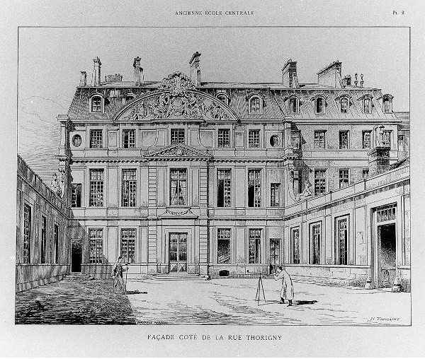 Gravure_Ancienne Ecole Centrale_Hôtel de Juigné